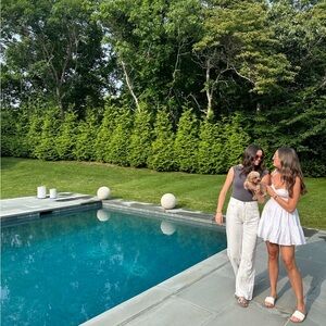 Free People Grey High Neck Open Back Tank Top